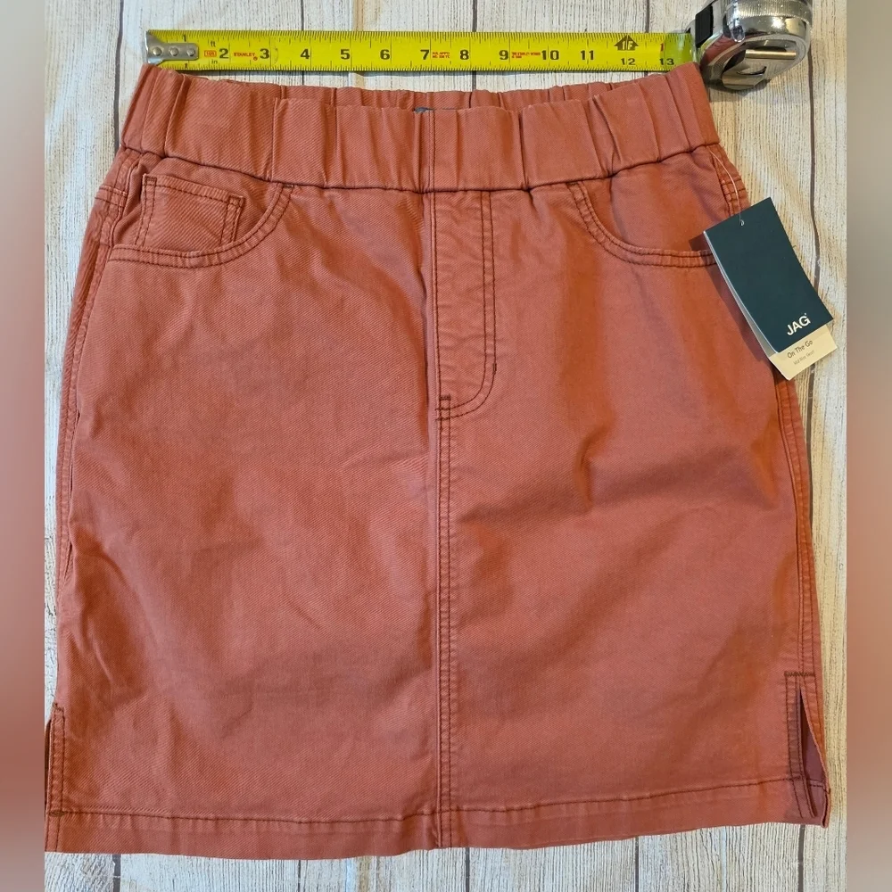 Jag Women's Size 2 On The Go Mid Rise Super Stretch Twill Skort Chutney New Tags - Picture 10 of 11